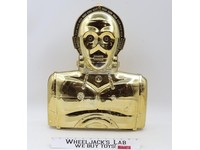 GOLD C-3PO Action Figure Storage Case Star Wars 1983 Kenner Vintage