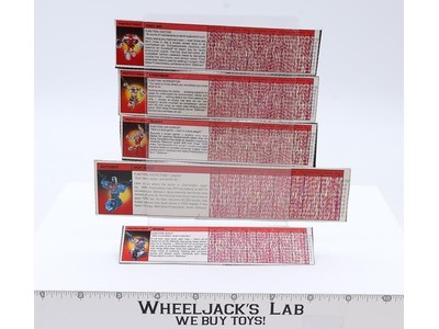 Defensor Lot of 5 Action Figure Tech Specs 1986 Vintage Hasbro G1 Transformers