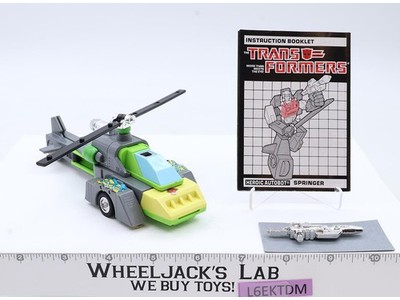 Springer 100% Complete Vintage 1986 G1 Transformers Hasbro Action Figure