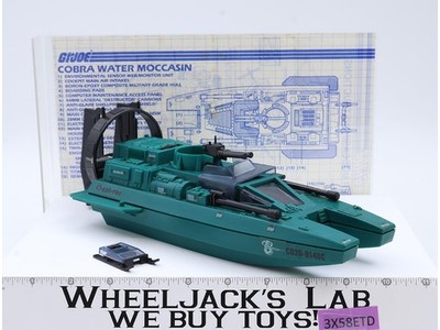 Cobra Water Moccasin 100% Complete G.I. Joe 1984 Hasbro Action Figure Vehicle