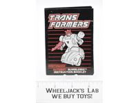 Bumblebee Action Figure Robot Instruction Manual 1988 Hasbro G1 Transformers