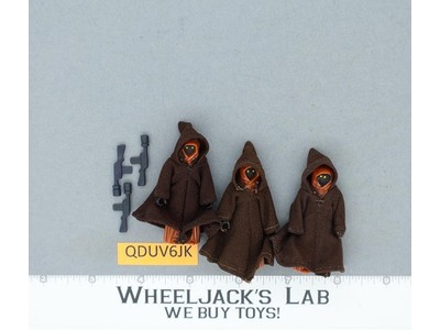 Lot of 3 Jawas 100% Complete Star Wars 1977 Vintage Kenner Action Figures