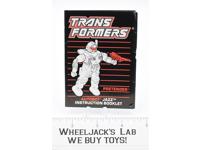 Jazz Action Figure Robot Instruction Manual 1988 Hasbro G1 Transformers