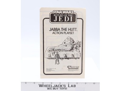 Jabba The Hutt Action Playset Instruction Sheet ROTJ Kenner 1983 Star Wars