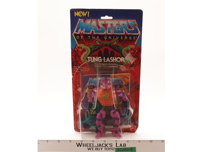 Tung Lashor Complete W/ Card He-Man Masters of the Universe MOTU Mattel NR MINT