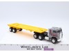 Stomper Semi Silver Gray Mack w/ Flatbed Trailer 1980's Schaper Vintage