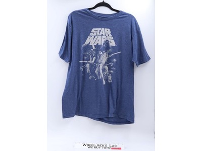 Star Wars Luke Skywalker Princess Leia Darth Vader T-Shirt Lucas Film BLUE XL