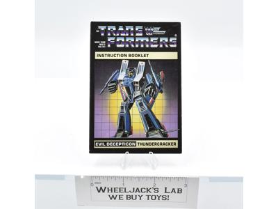 Thundercracker Action Figure Robot Instruction Manual 1985 G1 Transformers