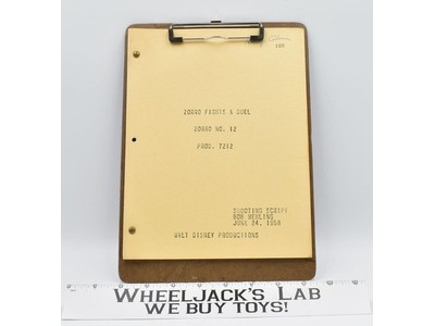 Zorro Fights A Duel Prod.7212 Zorro No.12 Henry Calvin ORIGINAL FINAL SCRIPT 58'