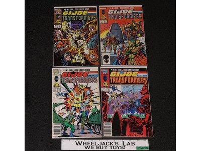 GI Joe & Transformers Marvel 25th Complete Limited Set #1-4 1987 Comics Vintage