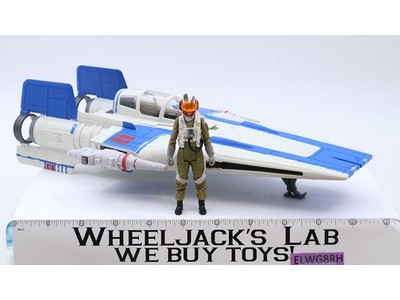 Resistance A-Wing Fighter W/ Tallie Complete Star Wars Force Link 2016 Hasbro