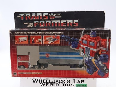 Optimus Prime W/BOX & INSERT 100% Complete 1984 Vintage G1 Transformers Figure