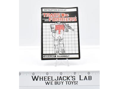 Silverbolt Action Figure Vintage Instruction Manual Booklet 1986 G1 Transformers