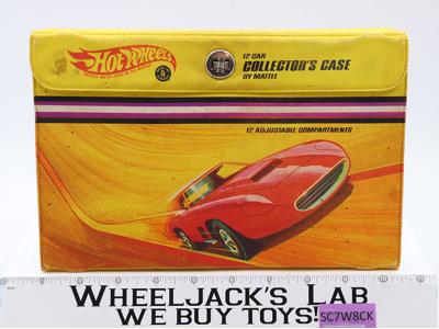 12 Car Collector's Case W/Tray Hot Wheels 1968 Mattel Vintage Storage Case