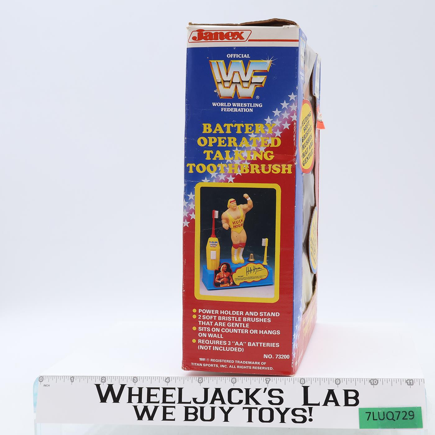 Hulk Hogan Talking Toothbrush WWF Wrestling 1991 Janex Vintage