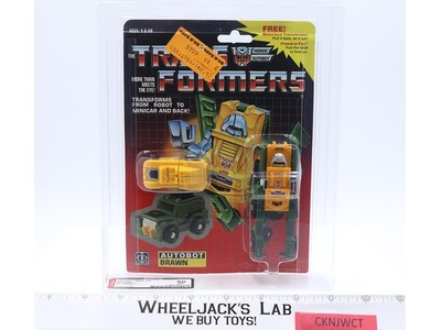 Brawn W/ Minispy AFA GRADED 80 80/80/90 G1 Transformers 1985 Hasbro NEW SEALED