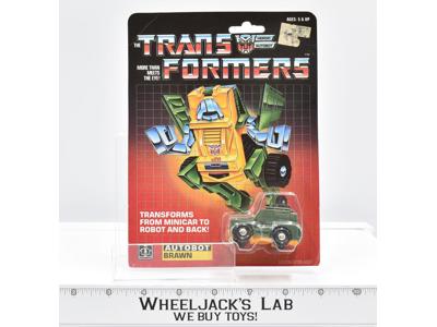 Brawn MOSC NEW Unused Sealed 1984 Pre-Rub G1 Transformers Vintage Action Figure
