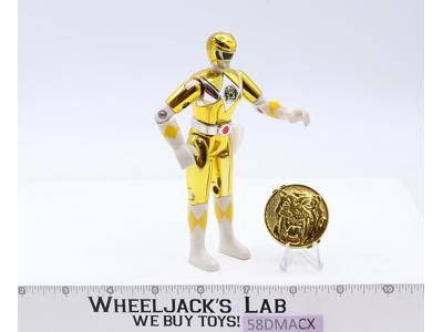 The Movie Metallic Yellow Ranger Coin MMPR Power Rangers 1995 Bandai 5.5" Figure
