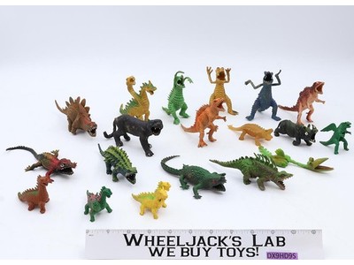 Lot of 19 Soft Plastic / Rubber Monsters & Dinosaurs VINTAGE Hong Kong