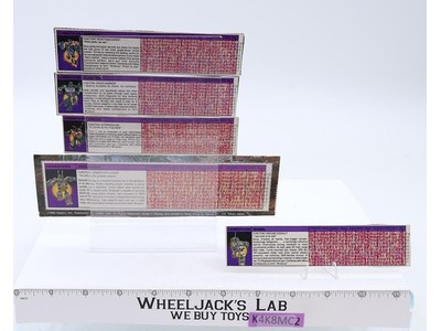 Bruticus Lot of 5 Action Figure Tech Specs 1985 Vintage Hasbro G1 Transformers