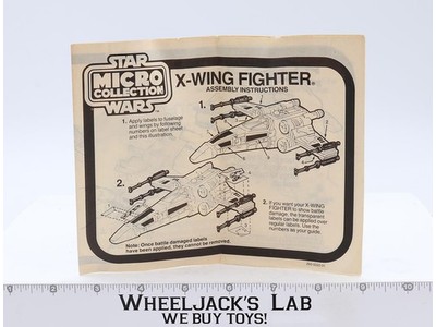 X-Wing Fighter Instructions Micro Collection ORIGINAL 1982 Star Wars