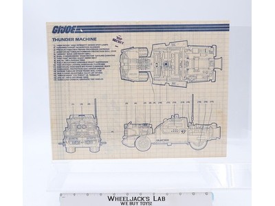 Thunder Machine 1986 ORIGINAL Instructions Blueprints G.I. Joe