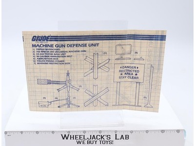 Machine Gun Defense Unit 1984 ORIGINAL Instructions Blueprints G.I. Joe Hasbro