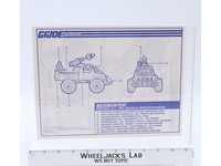 Mudbuster 1992 ORIGINAL Instructions Blueprints G.I. Joe Hasbro Action Figure