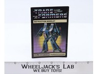 Thundercracker Instructions Manual Booklet 1984 Hasbro G1 Transformers Vintage