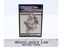 Bombshell Action Figure Instruction Manual Booklet 1985 Hasbro G1 Transformers
