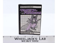 Dirge Action Figure Instruction Manual Booklet 1985 Hasbro G1 Transformers