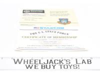 Starcom Certificate of Membership The U.S. Space Force 1989 Coleco