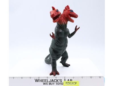 Red Two-Headed Dragon T-Rex Soft Rubber Toys Imperial Vintage Action Monster