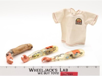 Critical Assignment Arms LOT of 3 & Shirt Six Million Dollar Man Kenner Vintage