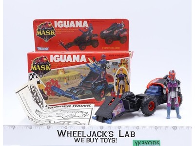 Iguana W/ Lester Sludge 100% Complete M.A.S.K. 1985 Kenner Action Figure Vehicle