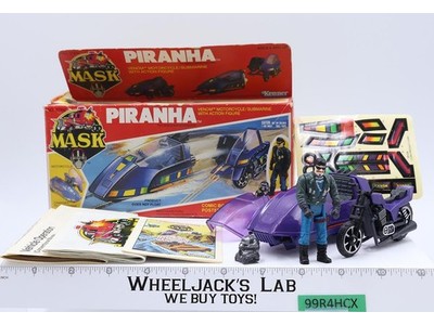 Piranha Sly Rax 100% Complete W/Box M.A.S.K. Kenner 1985 UNUSED STICKERS