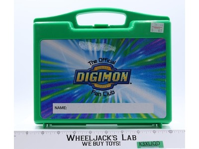 Official Digimon Fan Club Green Storage Case Carry Case 2000s Bandai