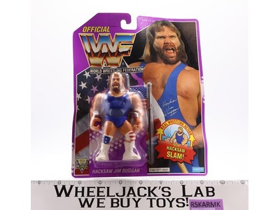 Hacksaw Jim Duggan WWF Wrestling 1993 Hasbro Action Figure NEW MOSC SEALED