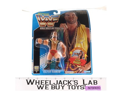 Razor Ramon RED Shorts WWF Wrestling Blue Card 1994 Hasbro Figure NEW SEALED