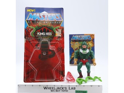 King Hiss 100% Complete W/ Card Masters of the Universe MOTU 1986 Mattel NR MINT