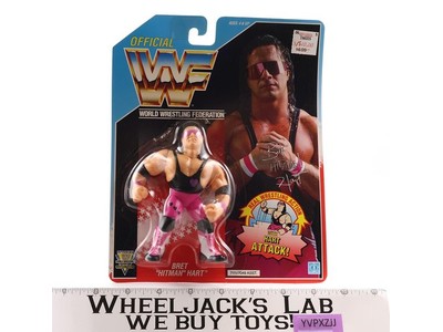 Bret Hitman Hart PURPLE Hart Attack WWF Wrestling 1992 Hasbro NEW SEALED