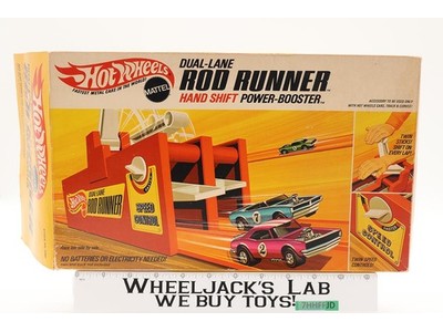 Hot Wheels Dual-Lane Rod Runner Hand Shift Power-Booster w/ Box 1969 Mattel Vtg