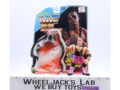 Bret Hitman Hart 100% Complete W/ Card WWF Wrestling 1992 Hasbro Figure NR MINT