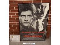 Lethal Weapon AUTOGRAPHED Mel Gibson Danny Glover Poster W/ COA