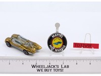 Splittin' Image Gold 1968 Redline Hot Wheels Mattel Vtg Redline RL USA w/ Button