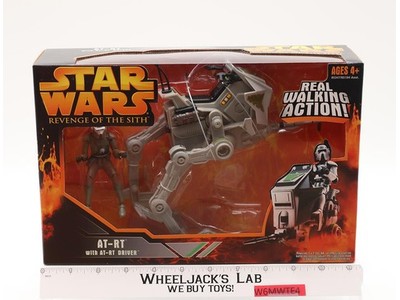 AT-RT W/ AT-RT Driver Star Wars Revenge of the Sith 2005 Hasbro NEW SEALED