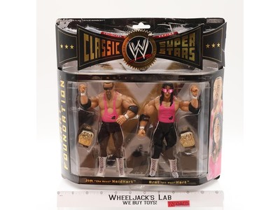 Hart Foundation Jim Neidhart Bret Hart WWE Classic Super Stars Jakks NEW SEALED