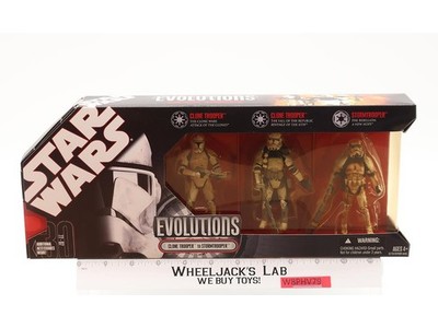 Clone Trooper to Stormtrooper 3 Pack Star Wars Evolutions 2007 Hasbro NEW SEALED