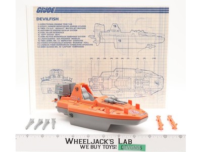 Devilfish 100% Complete G.I. Joe Hasbro 1986 Vintage Vehicle Action Figure