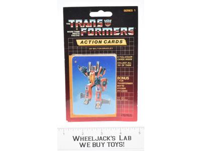 Thrust Sealed Pack Card #100 Transformers Trading Action Cards 1985 G1
